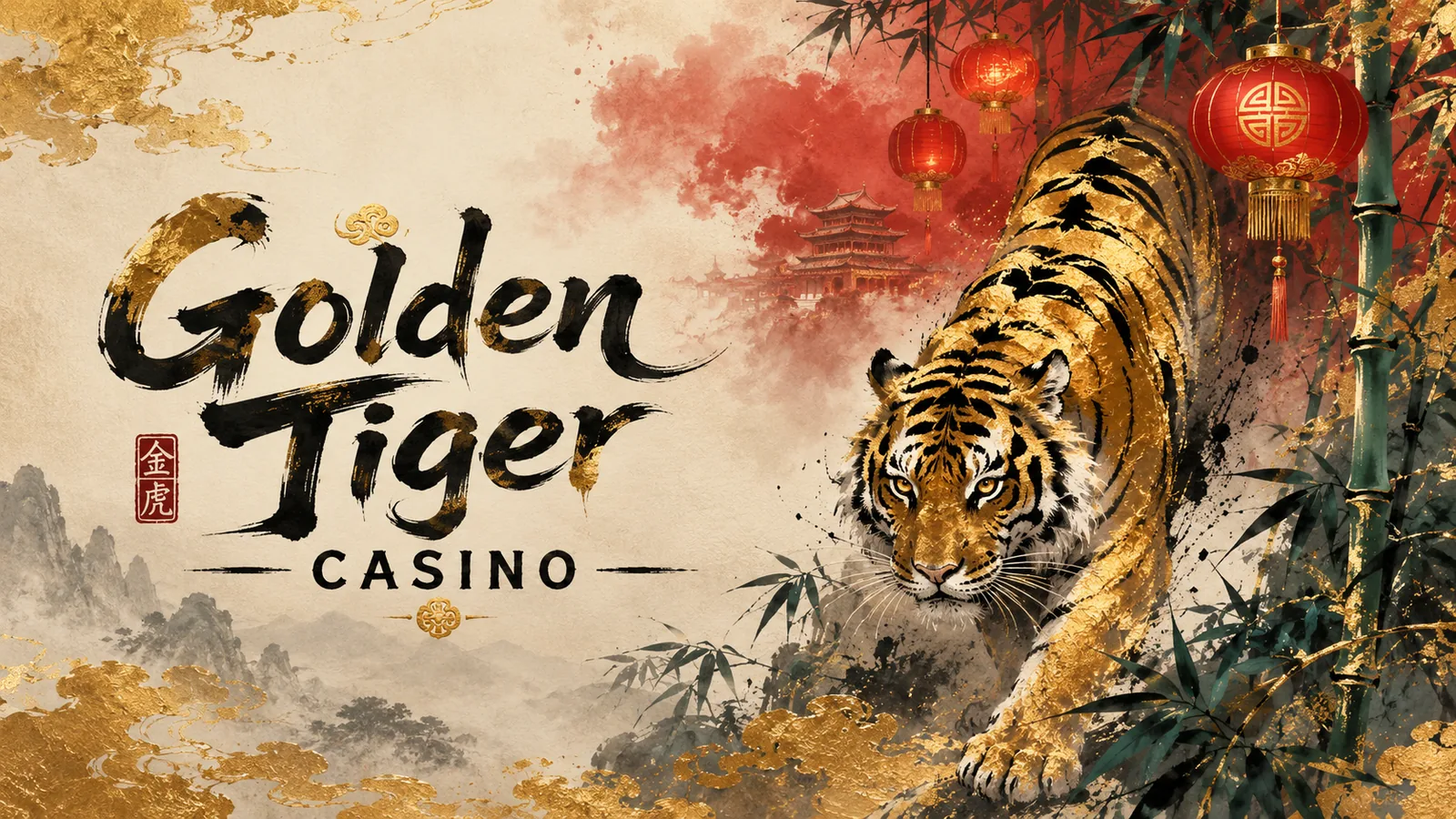Golden Tiger themed hero artwork